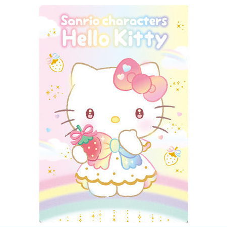 Sanrio Characters Wafer 10 Ichigo Shinbun 50th anniversary Minnade Oiwai [2.Hello Kitty (50th)(Character card)]