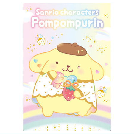 Sanrio Characters Wafer 10 Ichigo Shinbun 50th anniversary Minnade Oiwai [6.Pompompurin (50th)(Character card)]