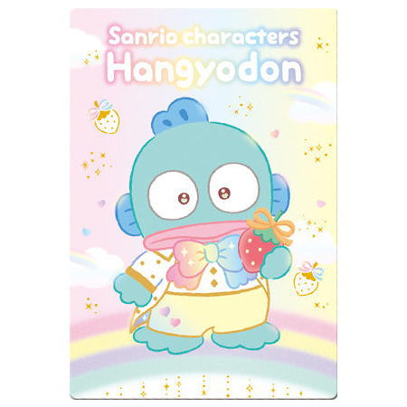 Sanrio Characters Wafer 10 Ichigo Shinbun 50th anniversary Minnade Oiwai [8.Hangyodon (50th)(Character card)]