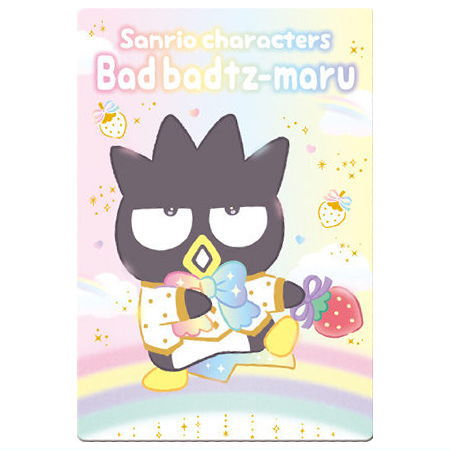 Sanrio Characters Wafer 10 Ichigo Shinbun 50th anniversary Minnade Oiwai [9.Bad Badtzmaru (50th)(Character card)]