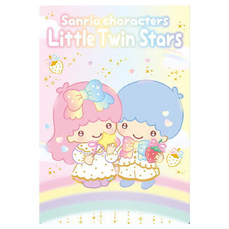 Sanrio Characters Wafer 10 Ichigo Shinbun 50th anniversary Minnade Oiwai [13.Little Twin Stars (50th)(Character card)]