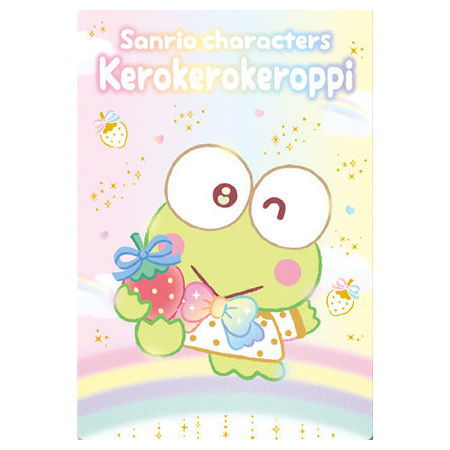 Sanrio Characters Wafer 10 Ichigo Shinbun 50th anniversary Minnade Oiwai [16.Kerokerokeroppi (50th)(Character card)]