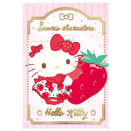 Sanrio Characters Wafer 10 Ichigo Shinbun 50th anniversary Minnade Oiwai [29.Hello Kitty (Special card) (foil stamping)]