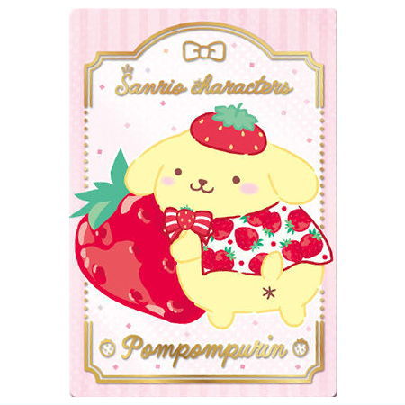 Sanrio Characters Wafer 10 Ichigo Shinbun 50th anniversary Minnade Oiwai [33.Pompompurin (Special card) (foil stamping)]