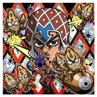 Niforamtion JoJo's Bizarre Adventure Seal Wafer Golden Wind Episodio01 [24.Guido Mista/S.P (super rare)]
