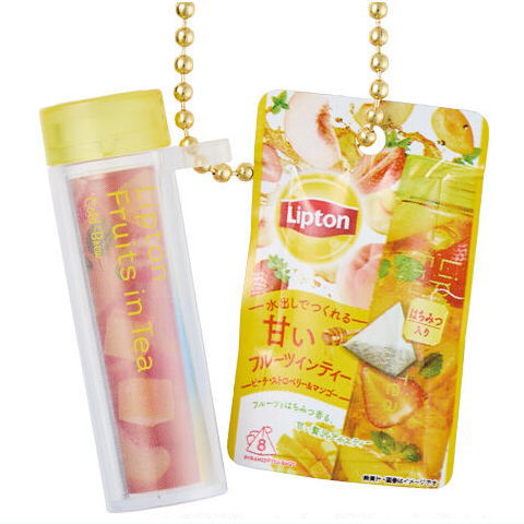 Lipton Miniature Charm & Gummy [8.Fruit in Tea Peach Strawberry & Mango Tea Bag]