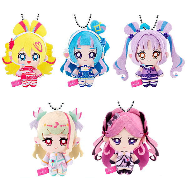Kimi to Idol PreCure Fuwafuwa odekake mascot [Assorted 5 type set (1.Cure Idol/2.Cure Wink/3.Cure Kyun-Kyun/4.Cure Zukyoon/5.Cure Kiss)]