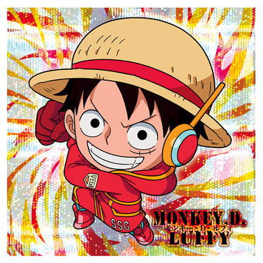 Niforamtion ONE PIECE Pirate Sticker Wafer LOG.12 [2.Monkey D. Luffy (Grand Rare)]