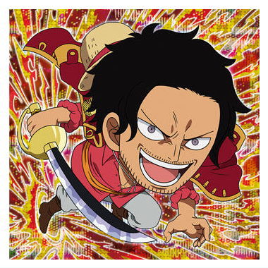 Niforamtion ONE PIECE Pirate Sticker Wafer LOG.12 [8.Gol D. Roger (Super Grand Rare)]
