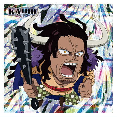 Niforamtion ONE PIECE Pirate Sticker Wafer LOG.12 [11.Kaidou (Grand Rare)]