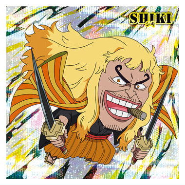 Niforamtion ONE PIECE Pirate Sticker Wafer LOG.12 [12.Shiki (Grand Rare)]