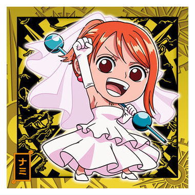 Niforamtion ONE PIECE Pirate Sticker Wafer LOG.12 [19.Nami (Rare)]