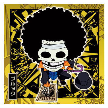 Niforamtion ONE PIECE Pirate Sticker Wafer LOG.12 [23.Brook (Rare)]