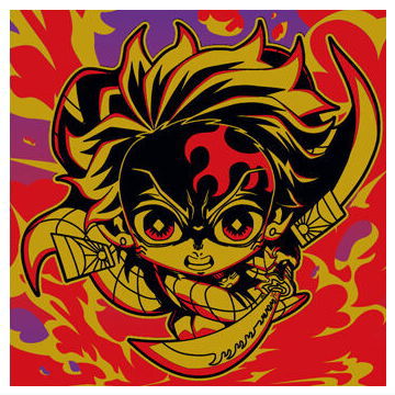 Niforamtion Kimetsu no Yaiba Deformed Style Sticker Wafer Part.13 [28.Tanjirou Kamado (mugen rare)(Foil stamping)]