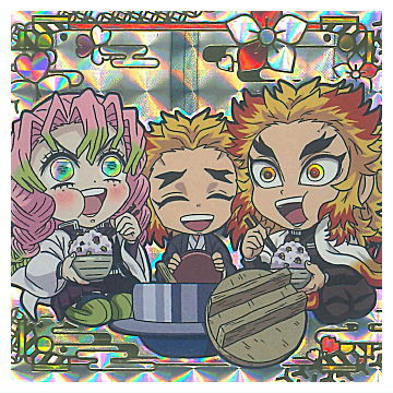 Niforamtion Kimetsu no Yaiba Deformed Style Sticker Wafer Part.13 [31.Secret 2 : Mitsuri Kanroji & Kyojuro Rengoku & Kyojuro Senjuro  ]