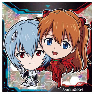 Niforamtion Neon Genesis EVANGELION Sticker Wafer Completion Plan [21.Asuka & Rei (Super Rare)]