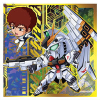 Niforamtion Mobile Suit Gundam Sticker Wafer vol.4 Freedom of Space [2.Nu Gundam & Amuro Ray (ultra rare)]
