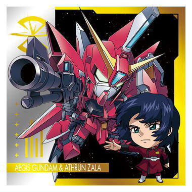 Niforamtion Mobile Suit Gundam Sticker Wafer vol.4 Freedom of Space [14.Aegis Gundam & Athrun Zala (rare)]