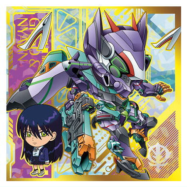 Niforamtion Mobile Suit Gundam Sticker Wafer vol.4 Freedom of Space [25.GFreD & Nyaan (ultra rare)]