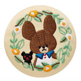 The Bear's School embroidery can badge with biscuit [1.The Bear's School (Wreath A)]
