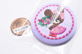The Bear's School embroidery can badge with biscuit [5.Present for Me (Bouquet)]
