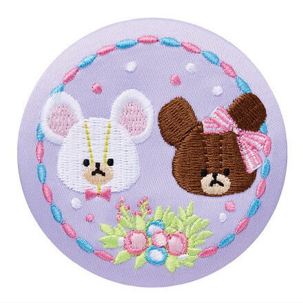 The Bear's School embroidery can badge with biscuit [7.Present for Me (Jackie & David)]