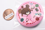 The Bear's School embroidery can badge with biscuit [12.Jackie and the Cat (Rompers)]