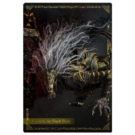 Elden Ring Twin Wafer [9.Maliketh, the Black Blade (Gold Foil Stamp)]
