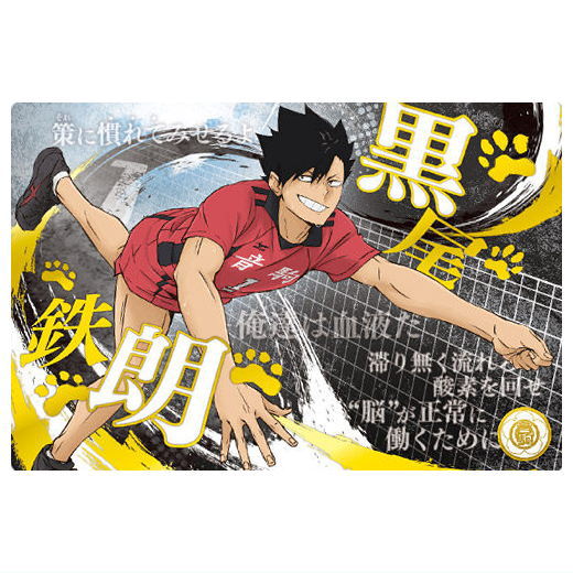 Haikyuu!! Wafer Part.6 [27.Tetsuro Kuroo (Special Rare Card)('Tsunagaru' School Visual)(Gold Foil Stamp)]