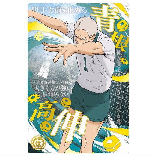 Haikyuu!! Wafer Part.6 [29.Takanobu Aone (Special Rare Card)('Tsunagaru' School Visual)(Gold Foil Stamp)]