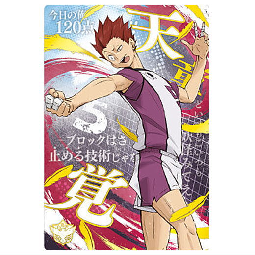Haikyuu!! Wafer Part.6 [32.Satori Tendo (Special Rare Card)('Tsunagaru' School Visual)(Gold Foil Stamp)]