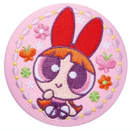 Powerpuff girls embroidered tin badge biscuit [1.Blossom 1]