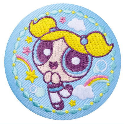 Powerpuff girls embroidered tin badge biscuit [4.Bubbles 1]