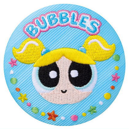 Powerpuff girls embroidered tin badge biscuit [6.Bubbles 3]
