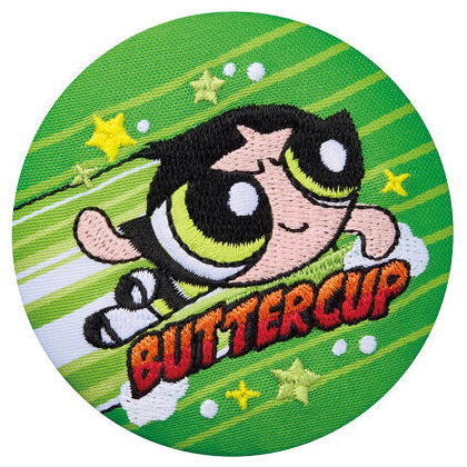 Powerpuff girls embroidered tin badge biscuit [8.Buttercup 2]