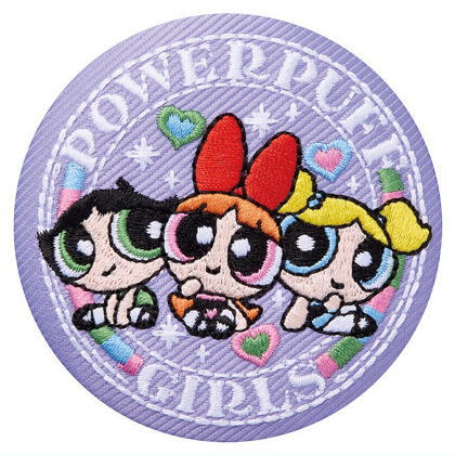 Powerpuff girls embroidered tin badge biscuit [10.Shugo 1]