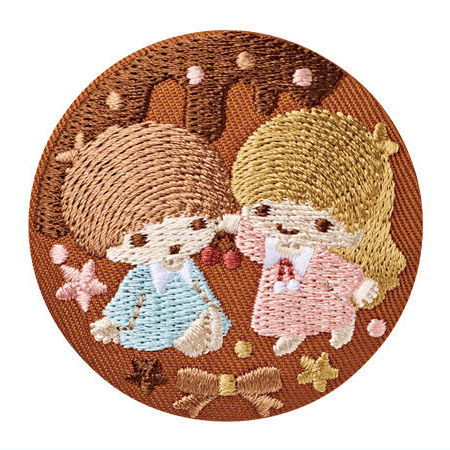 Sanrio Characters Embroidery Can Badge Biscuit Part.3 [4.Little Twin Stars]