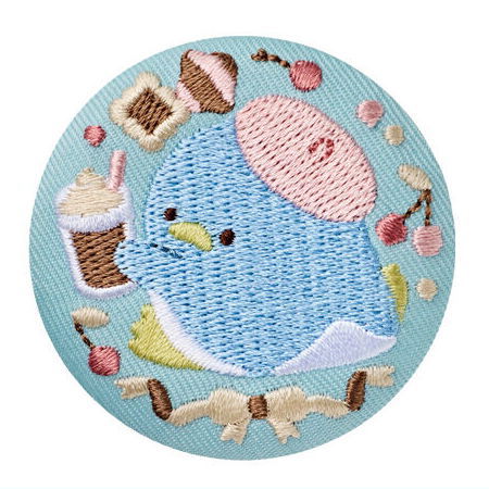 Sanrio Characters Embroidery Can Badge Biscuit Part.3 [9.Tuxedo Sam]