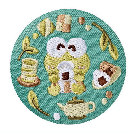 Sanrio Characters Embroidery Can Badge Biscuit Part.3 [12.Kerokerokeroppi]