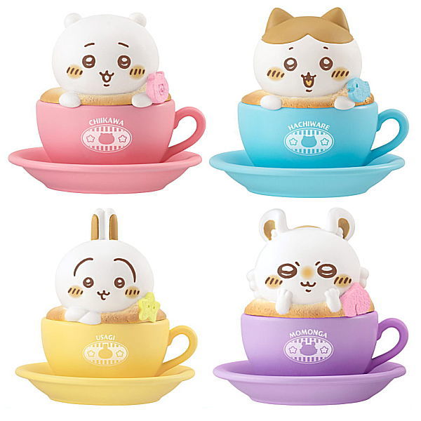 Chara Latte Art Case Chiikawa [Assorted 4 type set (1.Chiikawa Latte/2.Hachiware Latte/3.Usagi Latte/4.Momonga Latte)]