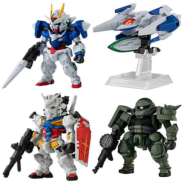 FW GUNDAM CONVERGE #28 [Assorted 4 type set (1.(309) 00 Gundam/2.(310) 0 Raiser/3.(311) White Gundam/5.(313) Zaku(GQ))]