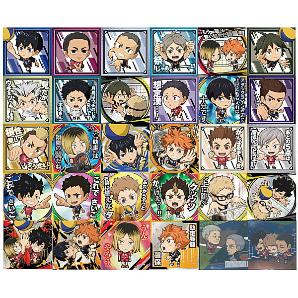 Niforamtion The Movie Haikyu!! The Dumpster Battle Sticker Wafer [All 30 type set (Full Complete)]