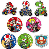 Mario Kart World Chara Magnets [Assorted 8 type set (1.Mario A/5.Toad A/6.Yoshi A/7.Mario B/8.Peach B/11.Toad B/12.Yoshi B/13.Mushroom Cup)]