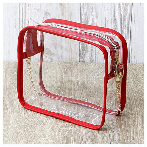 Clear stuffed pouch Red (Coade) Product code: CONC-CO416