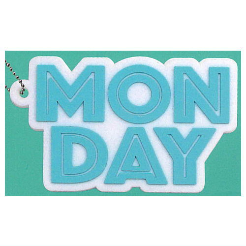 7DAYS COLOR RUBBER KEY CHAIN [1.Monday]