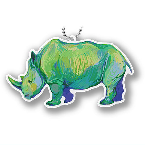Animal Bone Acrylic Keychain Part.3 [1.White rhino]