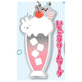 shimizu Kakureneko  Cream soda It's see-through acrylic key chain [4.Strawberry cream soda]