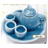 Genuine pottery afternoon tea set [1.Blue Set]