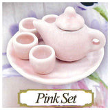 Genuine pottery afternoon tea set [5.Pink Set]