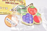 Suika Game rubber mascot [7.Grape, Strawberry, cherry]